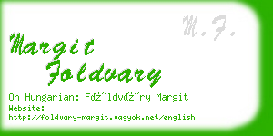 margit foldvary business card